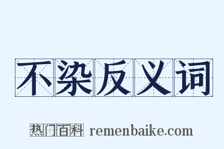 不染反义词是什么意思的图片